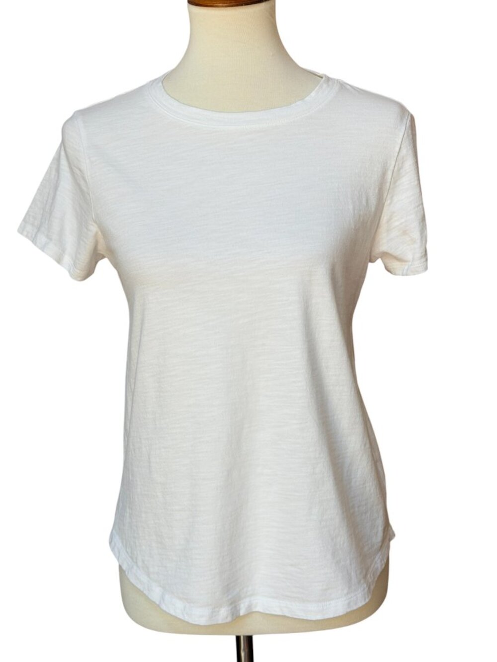 Old Navy White Cotton Crew Neck T-Shirt Small